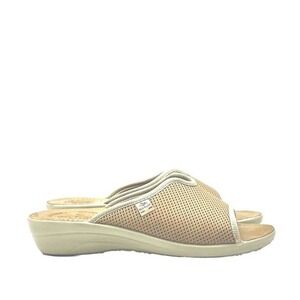 Fly Flot Women Beige Mesh Clogs Sandals Size 9 Comfort Anti Shock Made in Italy